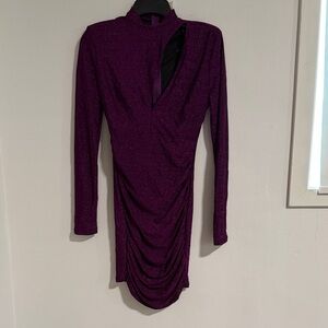 Privy Deep Purple Long Sleeve Dress